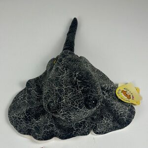 Build-A-Bear Black and White Marbled Plush Stingray - NWT